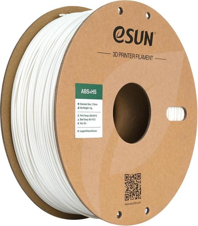 Actual product image eSUN EABS+HS 1.75mm WHITE 1kg (ABS, 1.75 mm, 1000 g, White)