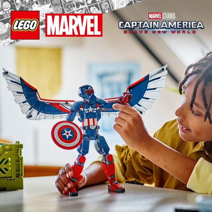 Immagine prodotto LEGO Nuova figura da costruzione di Capitan America (76296, LEGO Marvel)
