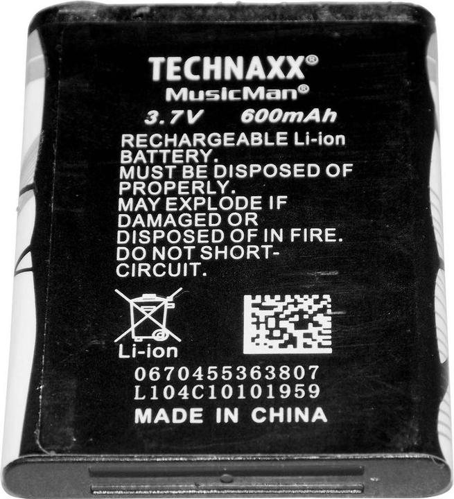 Productafbeelding Technaxx MusicMan MA (5 h, Oplaadbare batterij, Elektrische stroom)