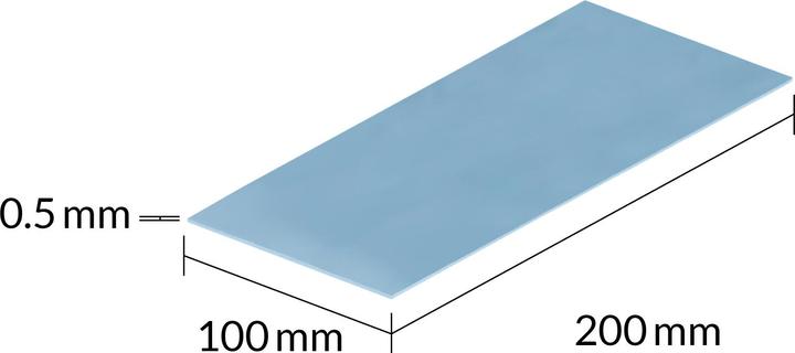 Actual product image Arctic TP-3 (200x100mm, t:0.5mm) Pack of 2pcs (0.50 mm, 6 W/m K)