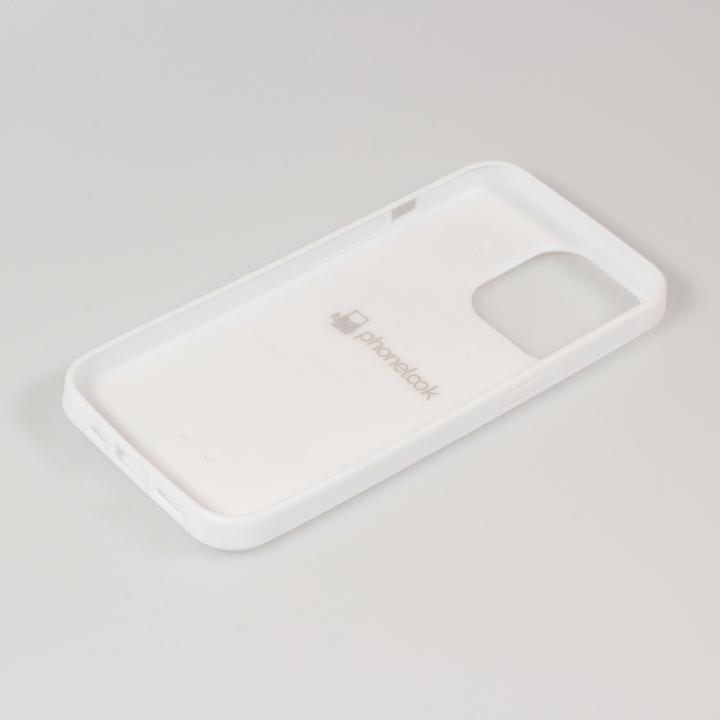 Actual product image PhoneLook Coque Silicone rigide blanc Shimmering Orange (Apple iPhone 13 Pro)