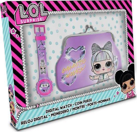 Image du produit Kids Euroswan Ensemble Euroswan pour enfants avec montre numérique et porte-monnaie LOL LOL21003