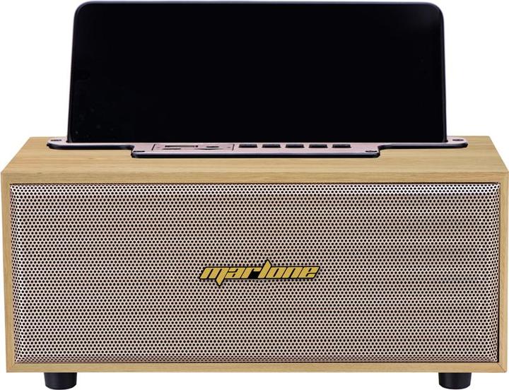 Actual product image Marlone Portable Bluetooth speaker 5.0 Chicago 8W made of beech wood (5 h, Rechargeable battery operated)