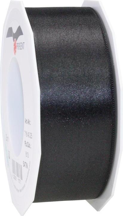 Image du produit Präsent Ruban cadeau satin 40mmx25m noir, ruban satin enroulé (Ruban)