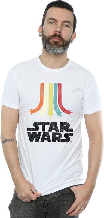 Actual product image Star Wars Mens Rainbow Cotton T-Shirt (L)