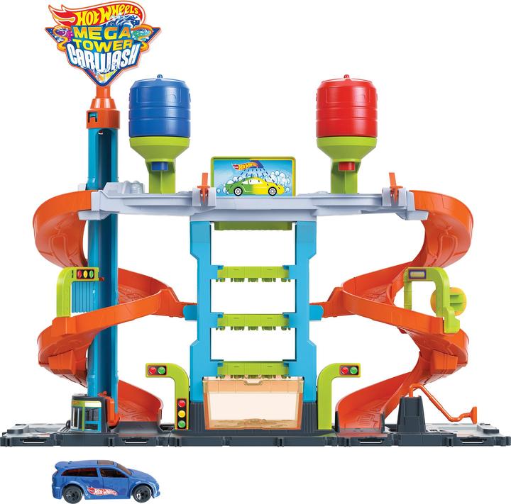 Produktbild Hot Wheels City Mega Turm Autowaschanlage