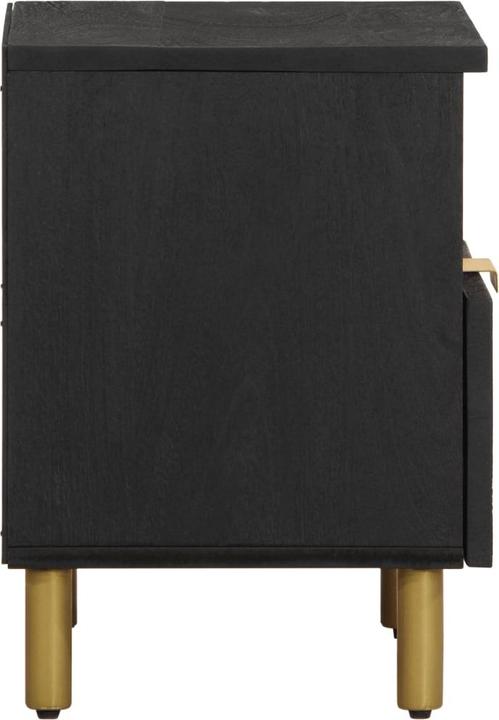 Produktbild VidaXL Nachttisch Nachtschrank Nachtkommode Nachtkonsole Schwarz Holzwerkstoff (40 x 33 x 46 cm)