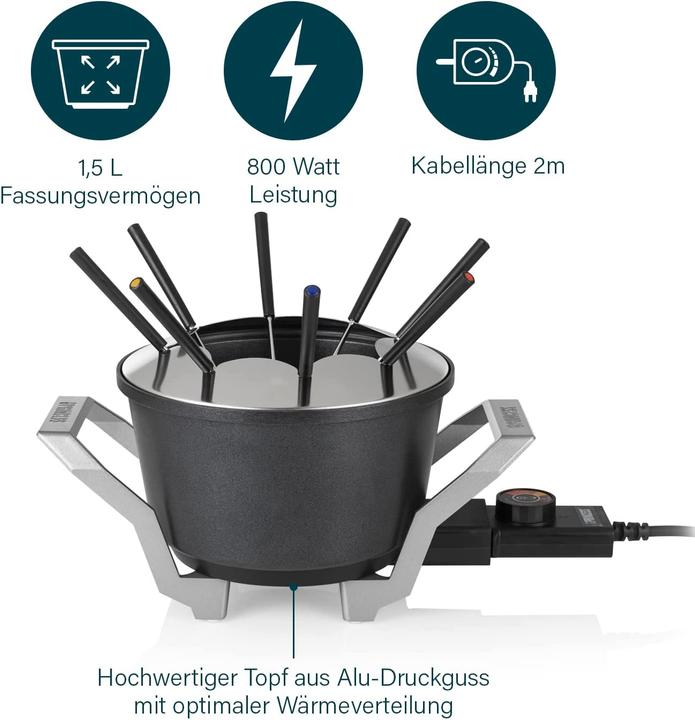 Productafbeelding Princess Fondue Hoge kwaliteit (Kaasfondue, Bourgondische fondue, Chinese Fondue, Chocoladefondue)