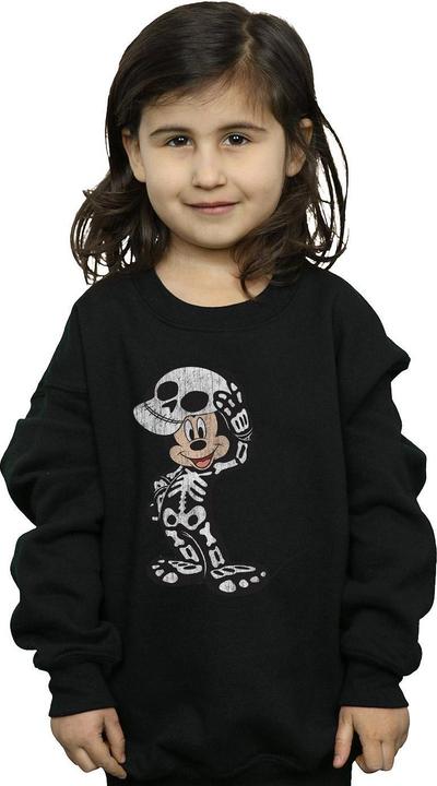 Actual product image Disney Girls Mickey Mouse Skeleton Sweatshirt (128)