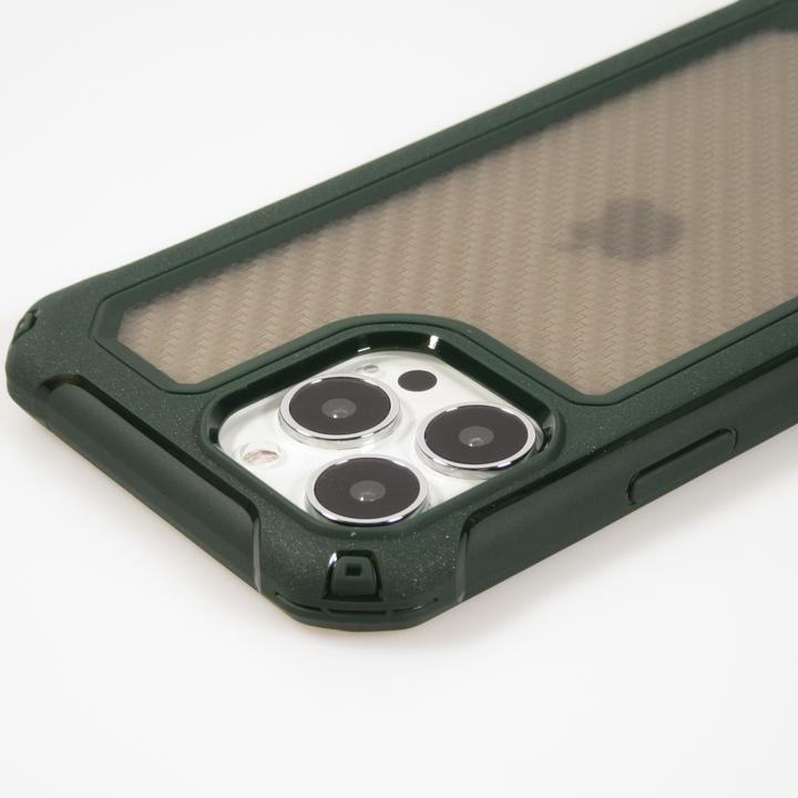 Produktbild PhoneLook Hülle Military Elite kompakt Cover mit semi-transparentem Carbon Rücken (Apple iPhone 14 Pro)