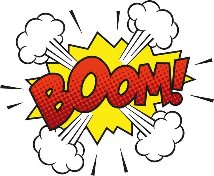 Actual product image Trenddeko Comic Soundeffect - Boom (40 x 33 cm)