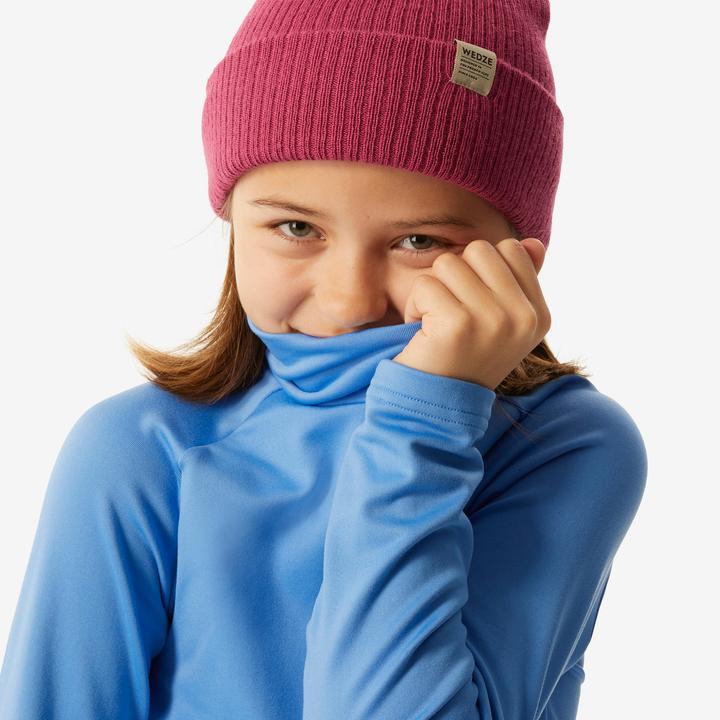 Produktbild Wedze Skiunterwäsche Funktionsshirt Kinder hoher Kragen - BL 500 blau (152)
