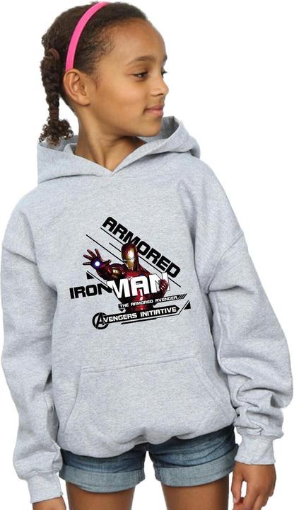 Immagine prodotto Avengers Iron Man Armoured Avenger Felpa con Cappuccio Ragazze (116)