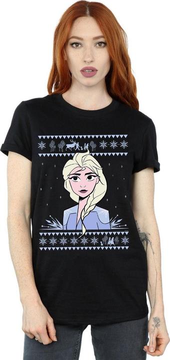 Immagine prodotto Disney Frozen 2 Elsa Christmas Maglietta Ampia Donna (3XL)