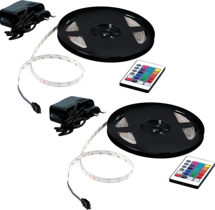 Actual product image Grundig Set of 2 LED strips, 3m, RGB, incl. remote control (300 cm, Indoor)