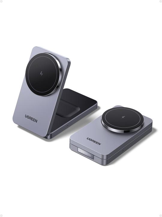 Image du produit Ugreen Chargeur magnétique sans fil 2 en 1 gris (20 W)