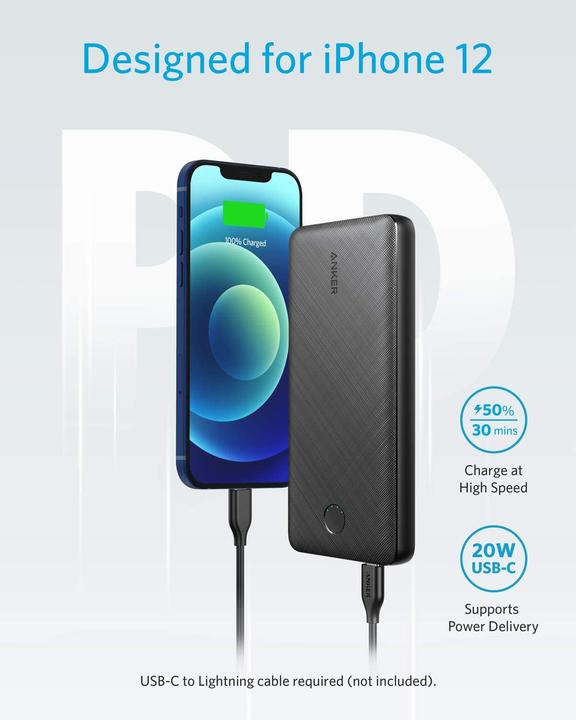 Actual product image Anker Portable External Battery (20000 mAh, 20 W, 74 Wh)