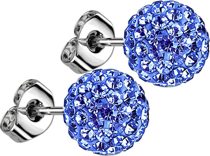 Immagine prodotto Star Piercing Orecchini con sfera di cristallo color acqua (Acciaio chirurgico 316L, senza ottone)