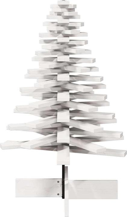 Actual product image VidaXL Christmas tree wood Christmas tree decoration wooden tree white 100cm solid pine wood
