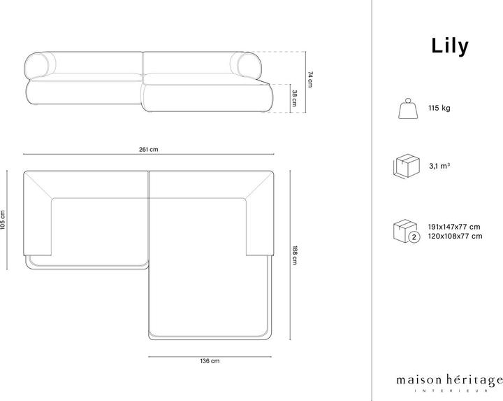 Produktbild Maison Heritage Lily (Ecksofa)