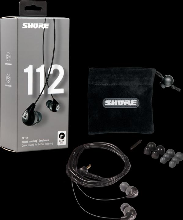 Immagine prodotto Shure Cuffie In-Ear SE112-GR-EFS Grigio Nero (NC, Cablato)