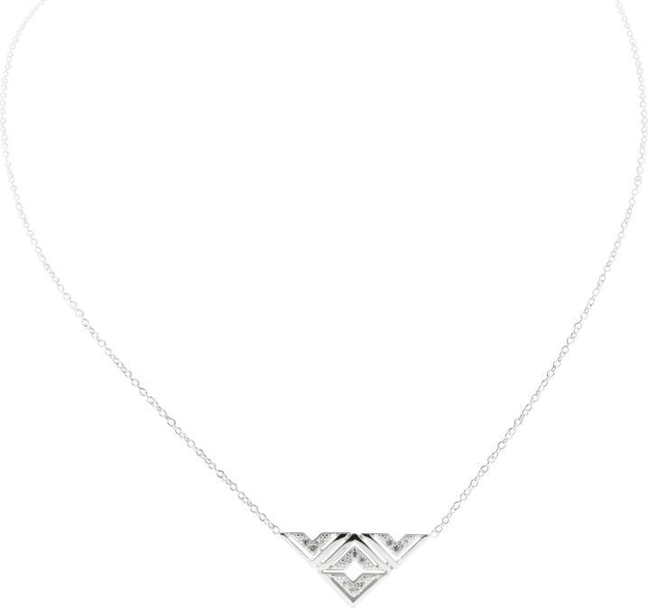 Immagine prodotto Leyda Collana a triangolo (Argento 925, Pietra sintetica, 42 - 50 cm)
