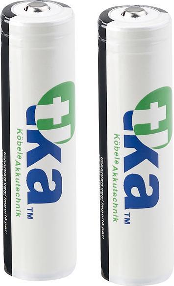 Produktbild TKA 2er-Set Lithium-Ionen-Akkus Typ 18650, PCB-geschützt (2 Stk., 18650, 2000 mAh)