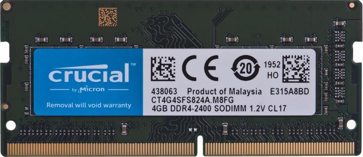 Crucial Laptop Memory (1 x 4GB, 2400 MHz, DDR4-RAM, SO-DIMM)