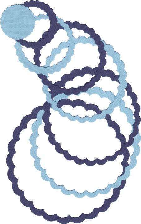 Image du produit Sizzix Framelits Set de pochoirs à découper Cercles Coquille Saint-Jacques, 8 pièces