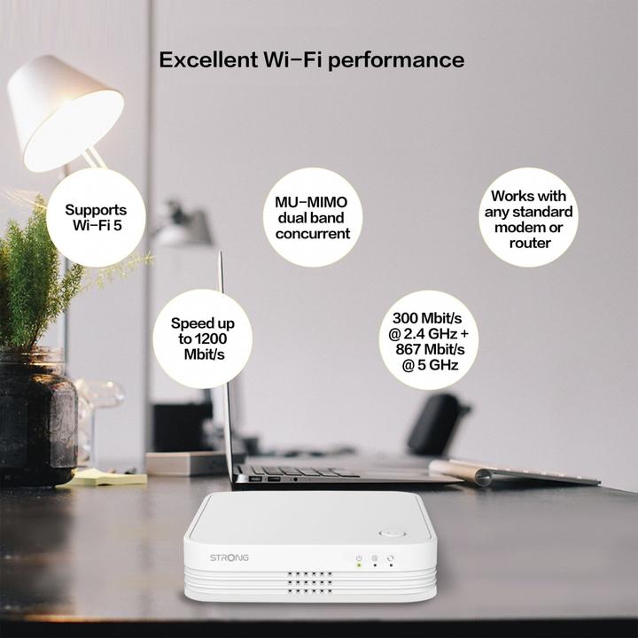Produktbild Strong Atria Wi-Fi Mesh Home Kit 1200v2 (867 Mbit/s, 300 Mbit/s)