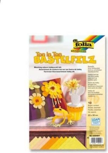 Actual product image Folia Craft felt clay in clay yellow