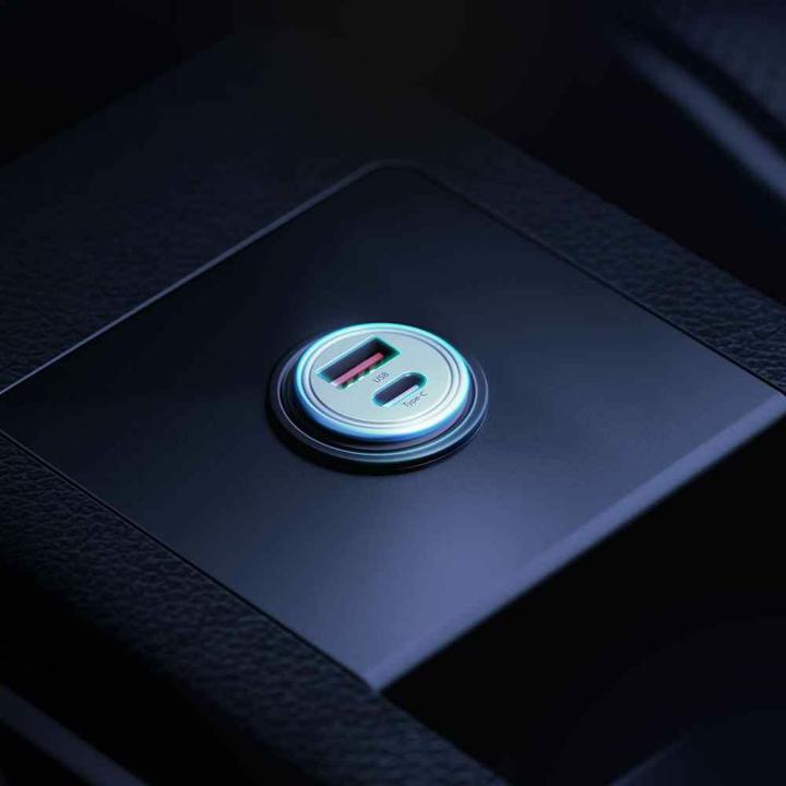 Actual product image 3MK Hyper Car Charger Type-C + USB ports QC 4.0 + PD 30W