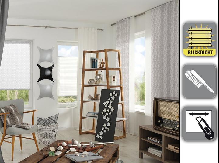 Produktbild Gardinia Easyfix Plissee mit 2 Bedienschienen (80 x 130 cm)