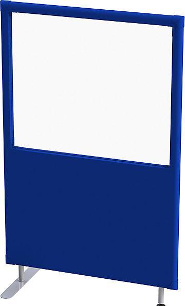 Produktbild eurokraft pro Schallschutz-Trennwand, Paneel mit Fenster, Höhe 1600 mm, Breite 1000 mm, blau