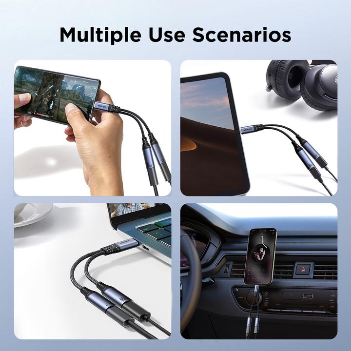 Produktbild Joyroom 2-in-1 Audio Adapter USB-C to Dual USB-C Cable (USB Typ C, USB Typ C)