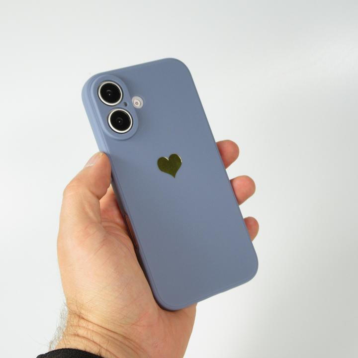 Image du produit PhoneLook Coque Silicone Mat Coeur doré (Apple iPhone 16 Plus)