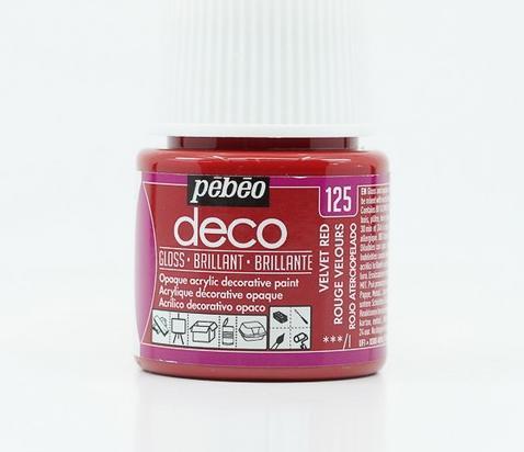 Produktbild Pebeo Deco Glänzende Acrylfarben (Samtrot, 45 ml)