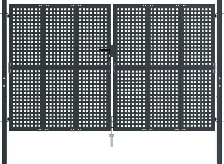Produktbild VidaXL Gartentor Anthrazit 300x250 cm Stahl, Farbe: Anthrazit