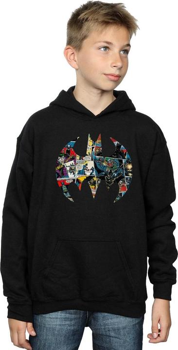 Immagine prodotto Batman Comic Book Logo Felpa con Cappuccio Ragazzi (140, 146)