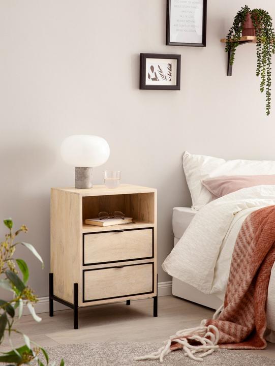 Image du produit FineBuy Chevet FB96459 bois massif marron