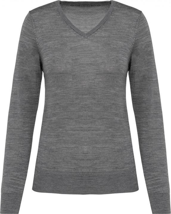 Actual product image Kariban Women's merino v-neck sweater (M)