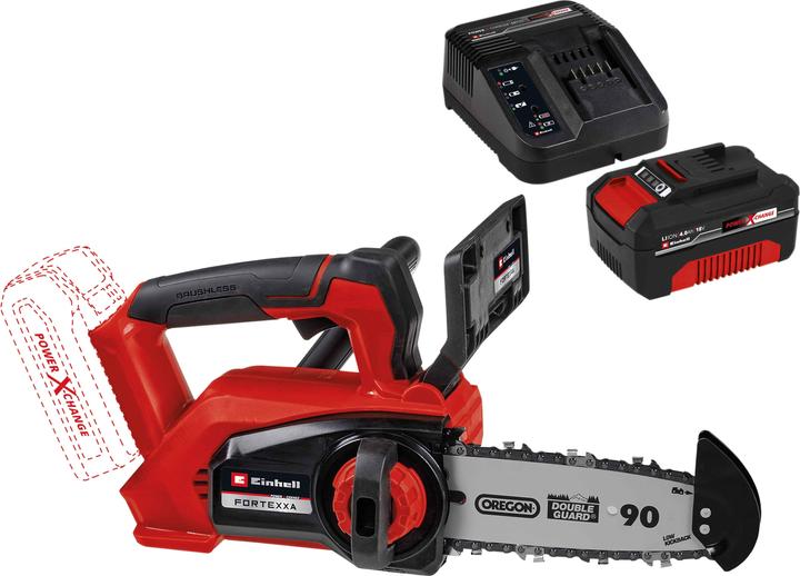 Produktbild Einhell Einhand-Akku-Kettensäge FORTEXXA 18/20 TH Kit (1x 4,0 Ah) (Akku Kettensäge)