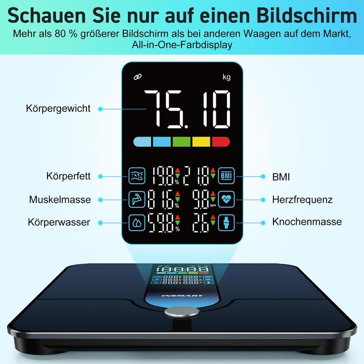 Actual product image Insmart Smart Personenwaage mit App & Bluetooth (227 kg)