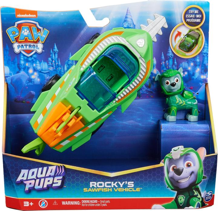 Immagine prodotto Spin Master Paw Patrol Aqua Pups Veicolo Deluxe Rocky