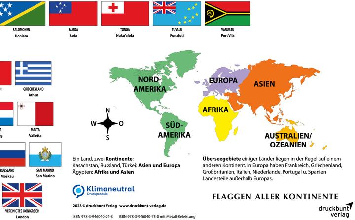 Produktbild Erlebnisposter Flaggen aller Kontinente
