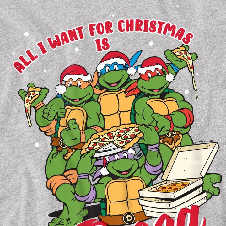 Actual product image Teenage Mutant NT Mens Pizza Christmas T-Shirt (3XL)