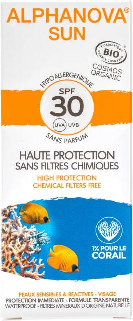Produktbild Alphanova SUN Creme Bio hypoallergen SPF30+ ohne Parfum Creme (Sonnencreme Gesicht, SPF 30, 50 ml, 500 g)