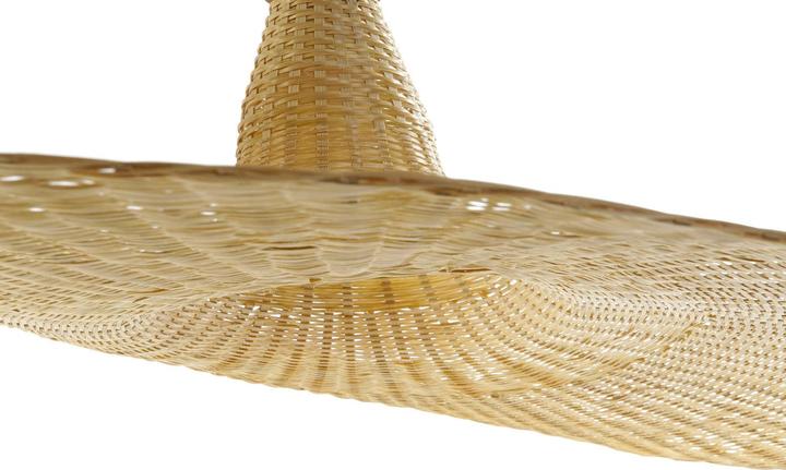 Actual product image DKD Home Decor Ceiling Light Multicolour Light brown Bamboo 50 W 220 V 58 x 58 x 22 cm