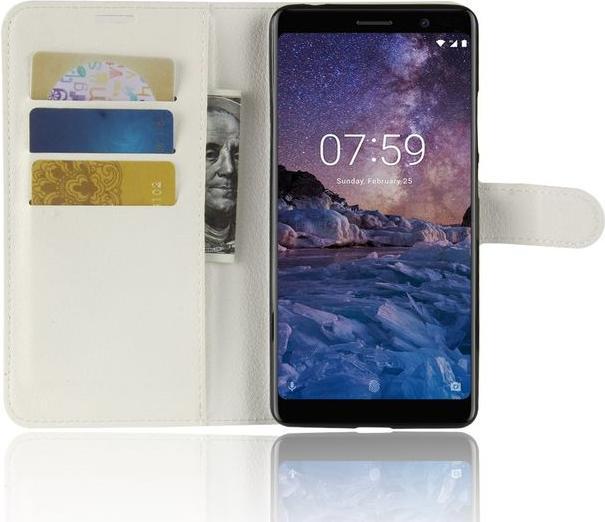 Actual product image MU Classic Litchi Leather Bookcover Series (Nokia 7 Plus)