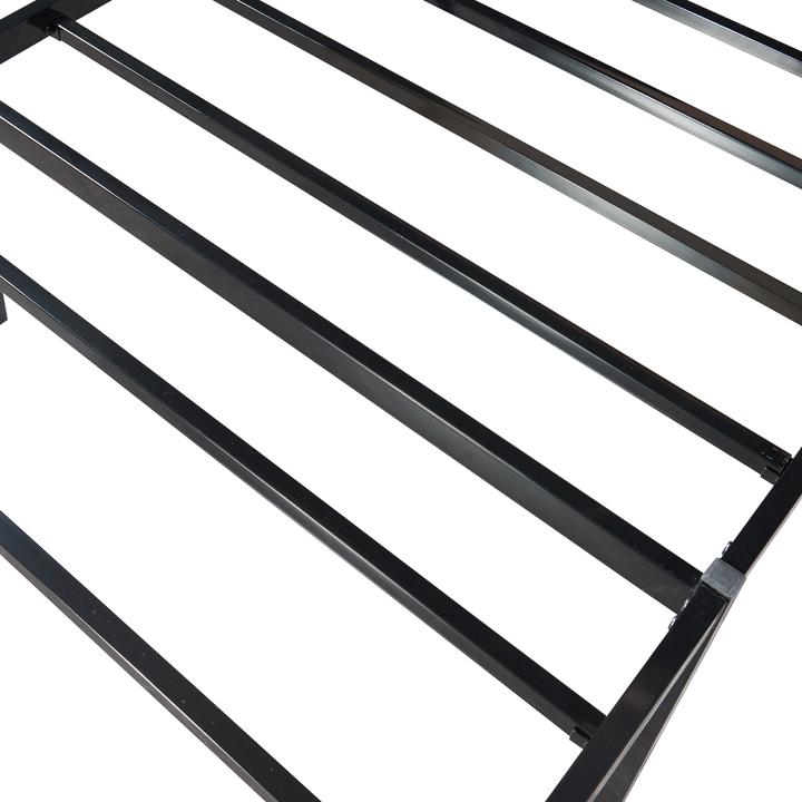 Produktbild En.Casa Metallbett Vårdö mit Matratze 90x200 cm Schwarz (90 x 200 cm)